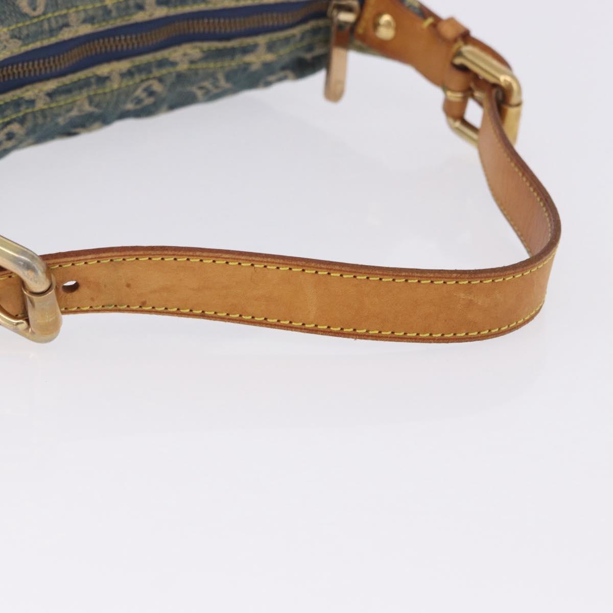 LOUIS VUITTON Monogram Denim Buggy PM Shoulder Bag Blue M95049 LV Auth 198378V