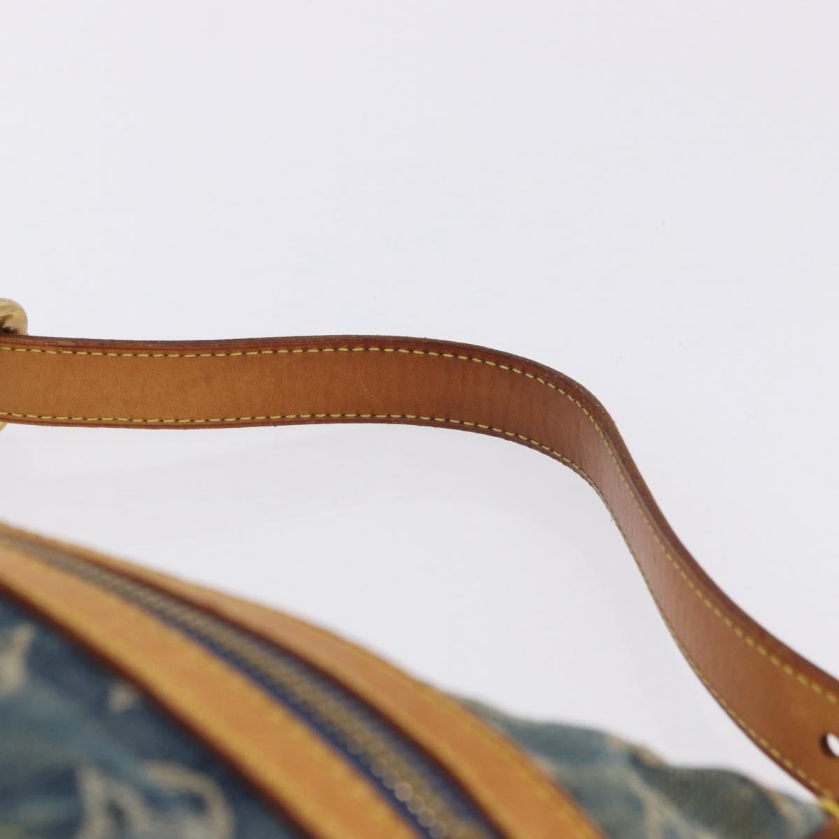 LOUIS VUITTON Monogram Denim Buggy PM Shoulder Bag Blue M95049 LV Auth 198378V
