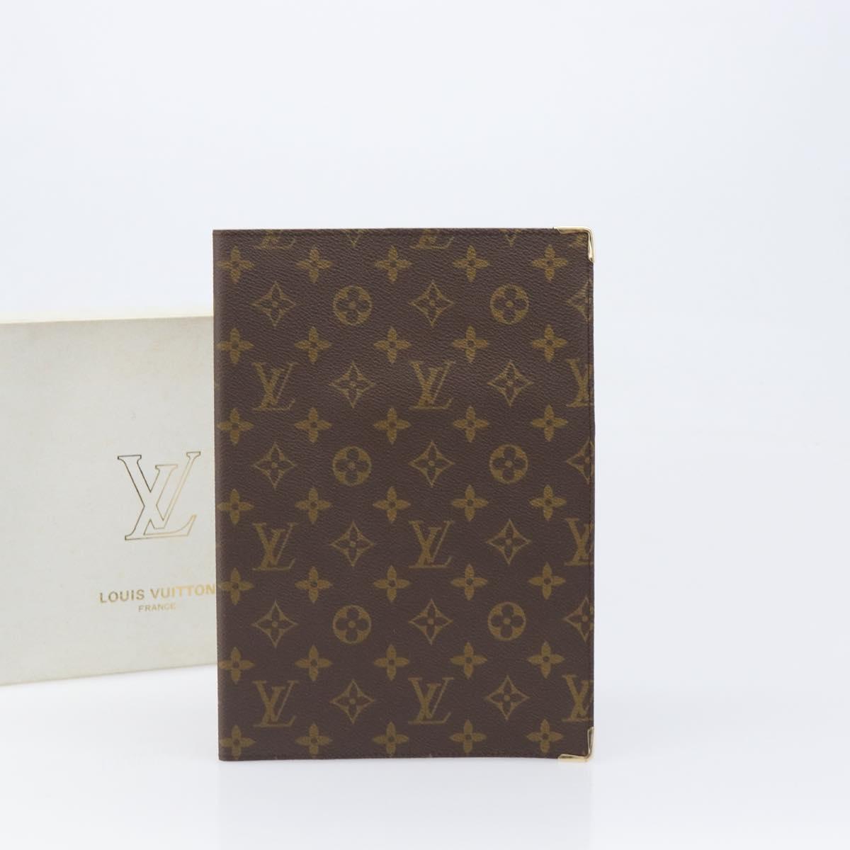 LOUIS VUITTON Monogram Note Cover LV Auth 198379