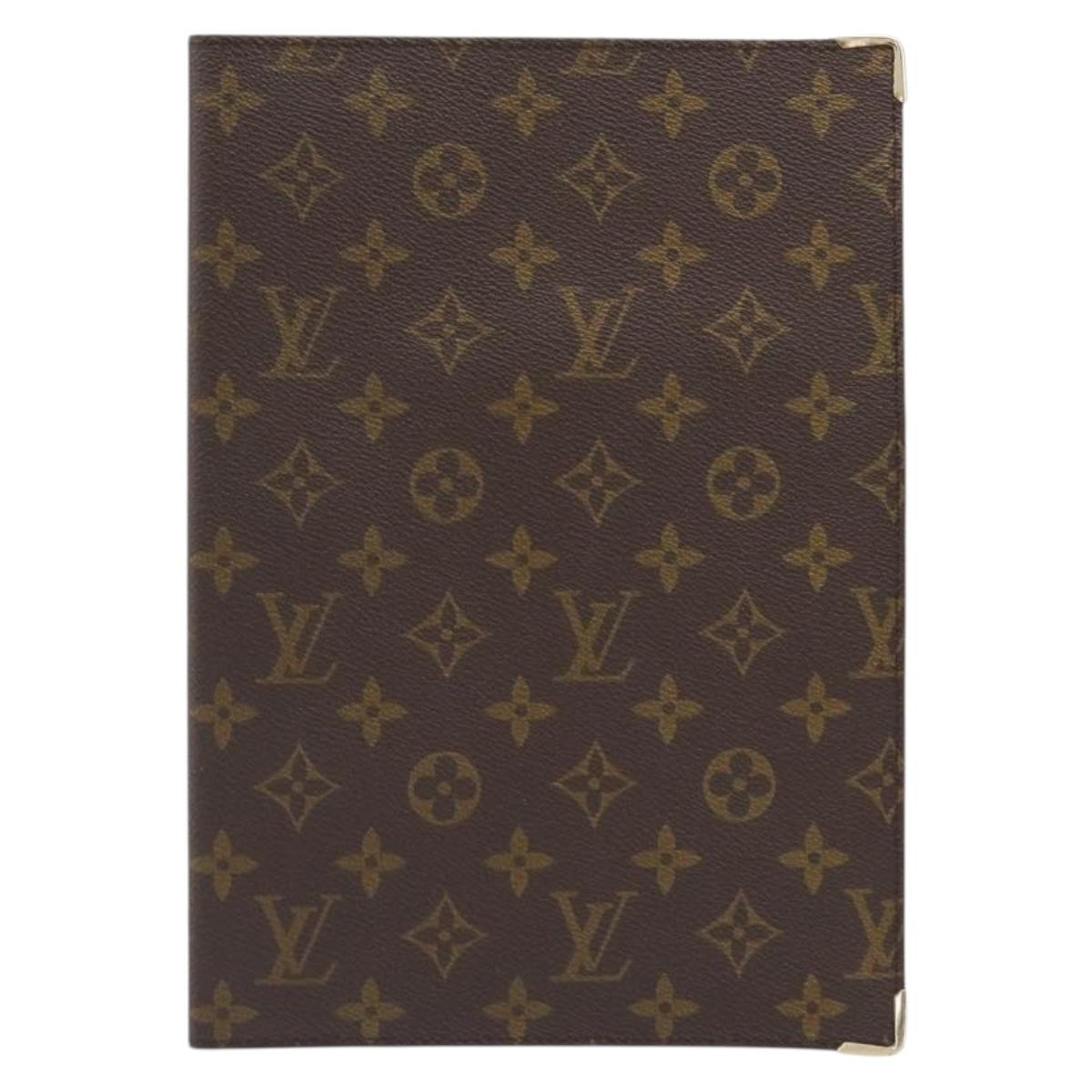LOUIS VUITTON Monogram Note Cover LV Auth 198379