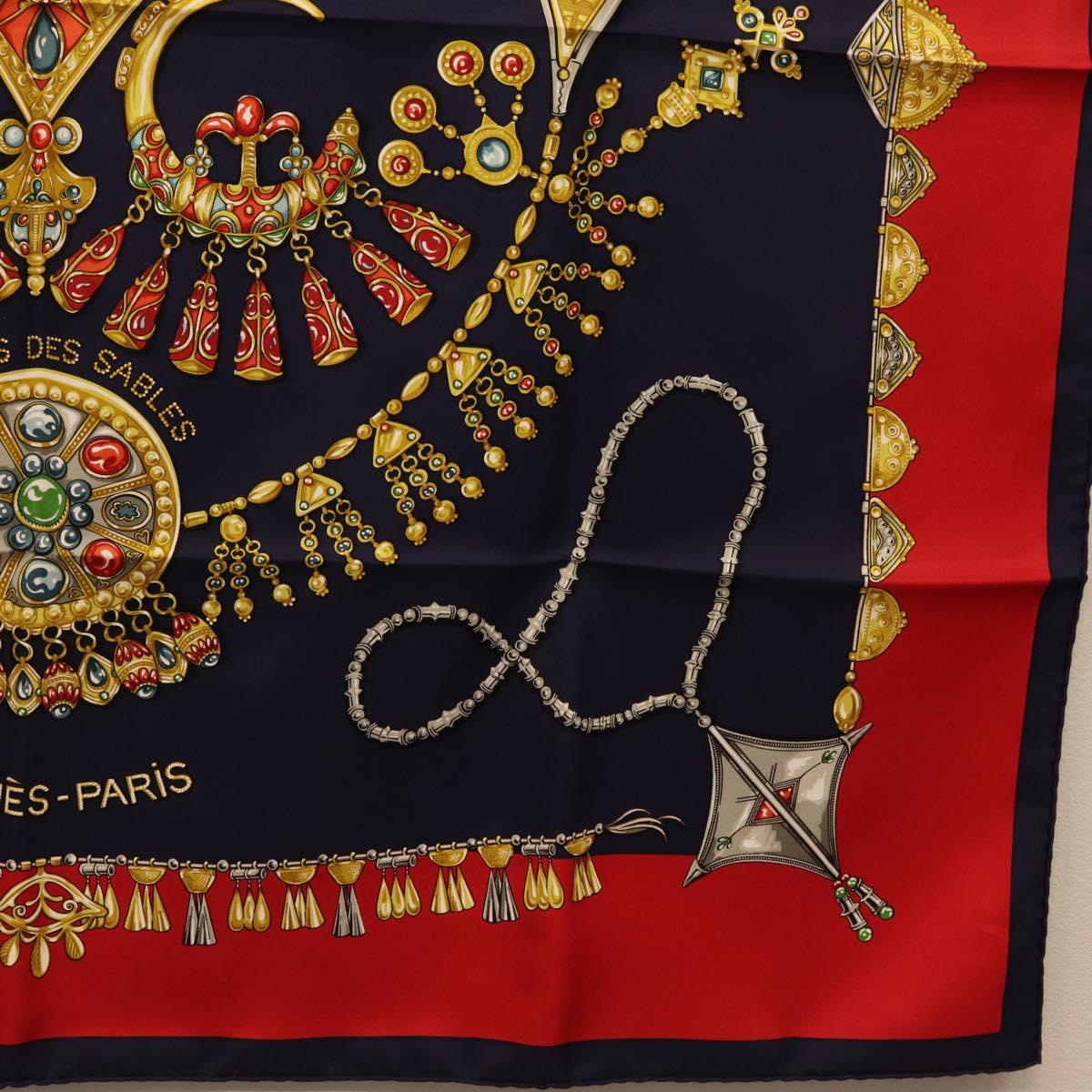 HERMES Carre 90 Scarf Silk Navy Auth 198381M