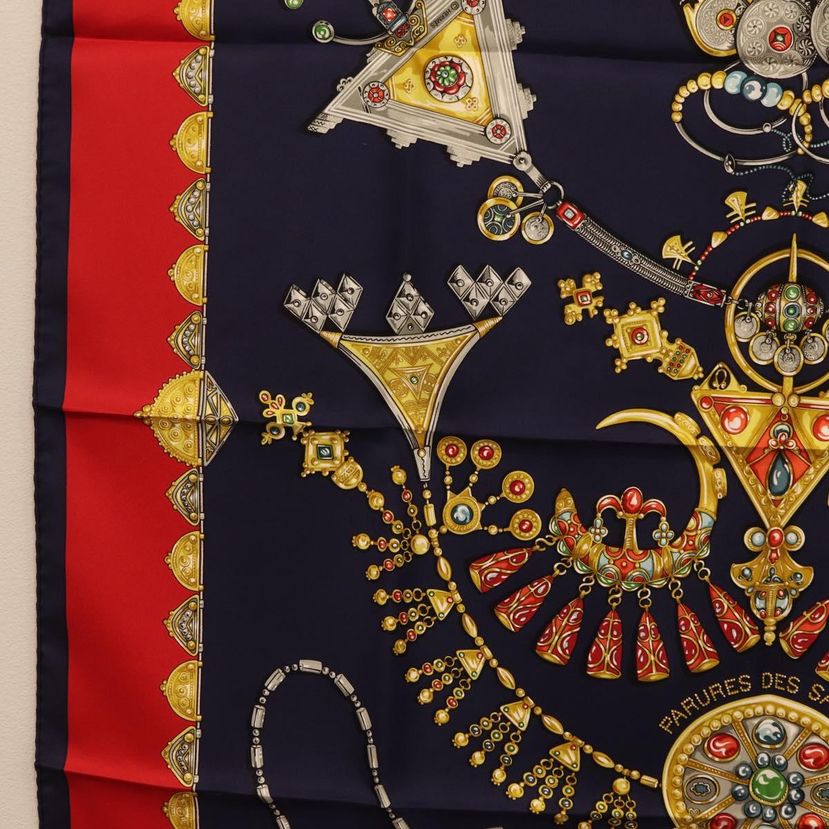 HERMES Carre 90 Scarf Silk Navy Auth 198381M