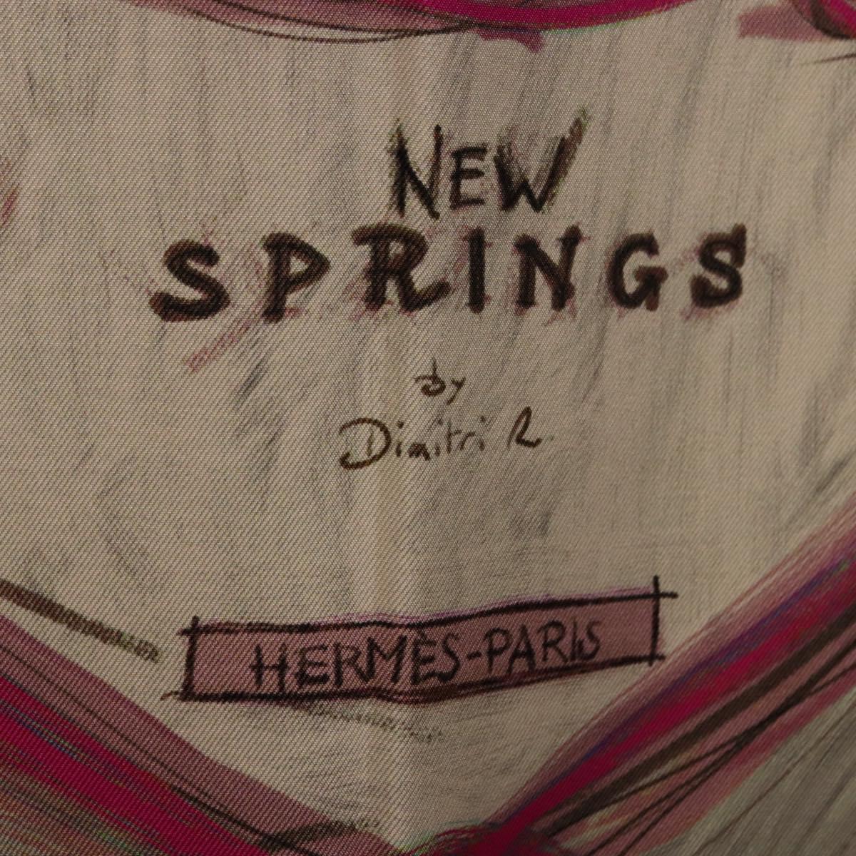 HERMES Carre 90 Scarf Silk Pink Auth 198386M