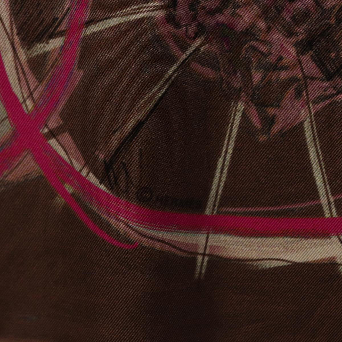 HERMES Carre 90 Scarf Silk Pink Auth 198386M