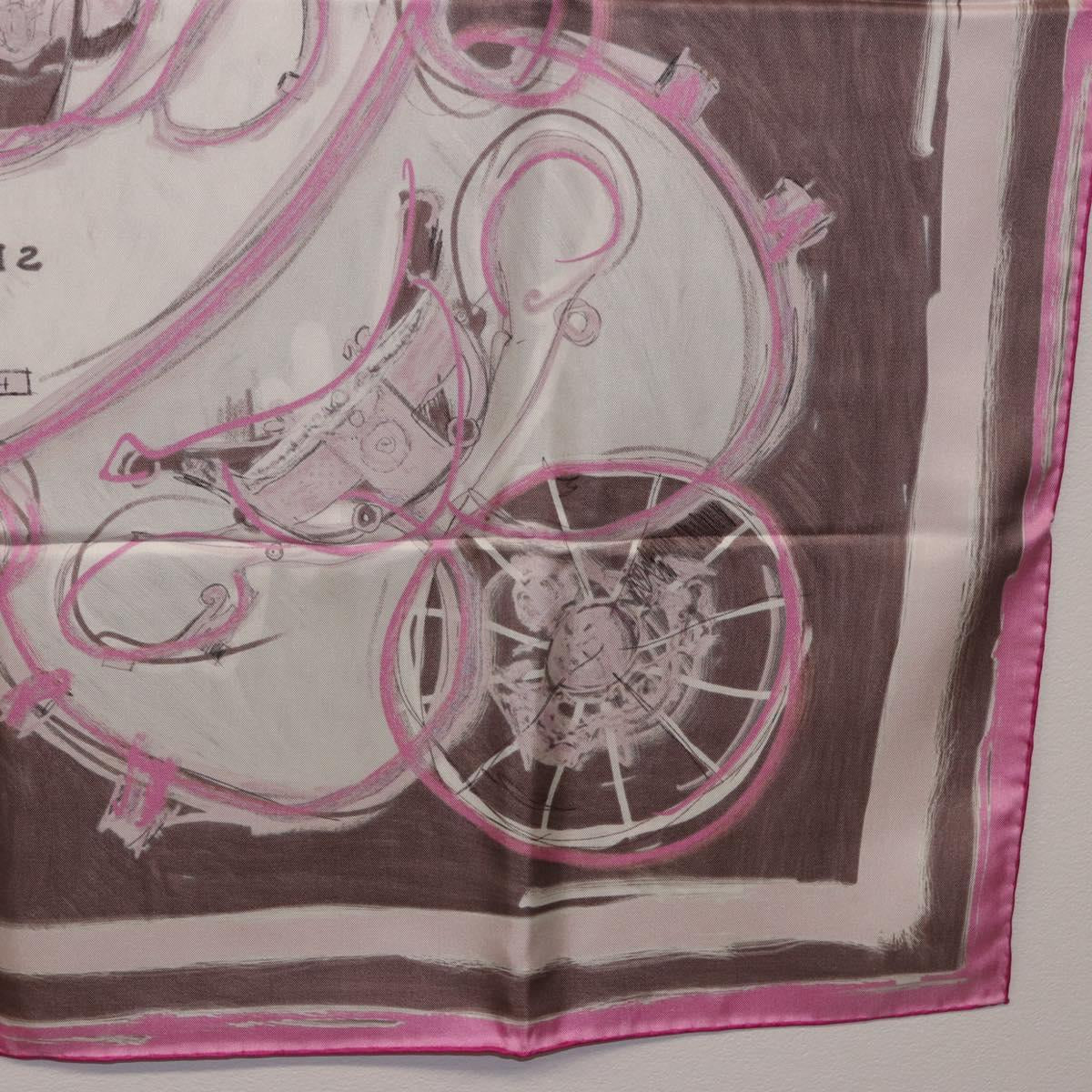 HERMES Carre 90 Scarf Silk Pink Auth 198386M