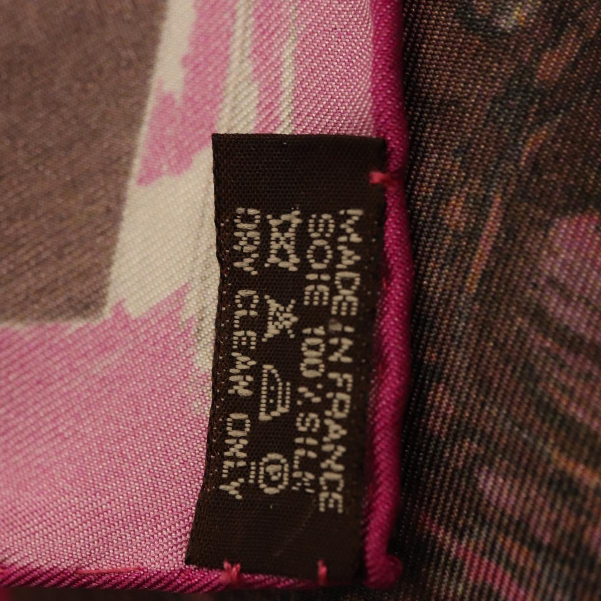 HERMES Carre 90 Scarf Silk Pink Auth 198386M