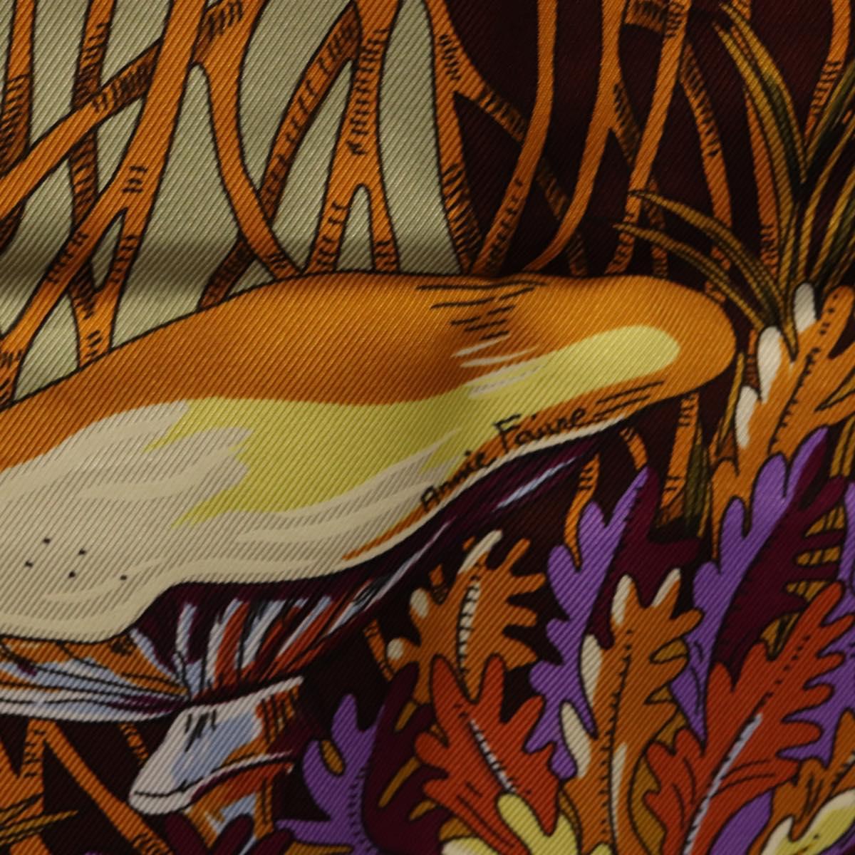 HERMES Carre 90 Scarf Silk Bordeaux Auth 198389M