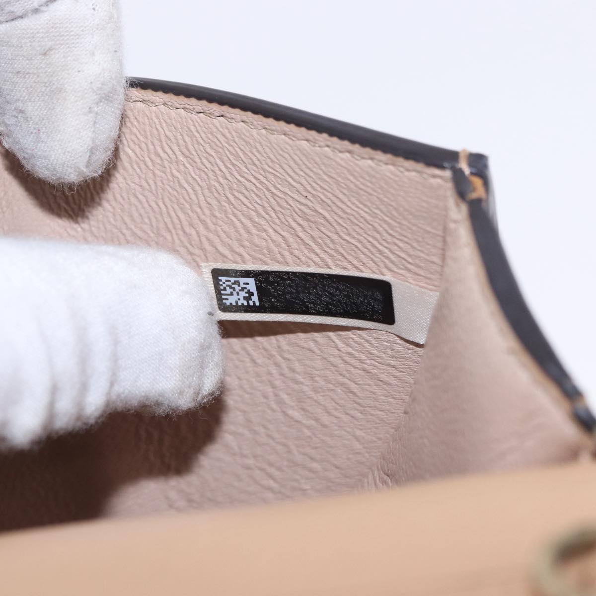Chloe Nile Minaudière Hand Bag Patent Beige Gold Tone Auth 198468A