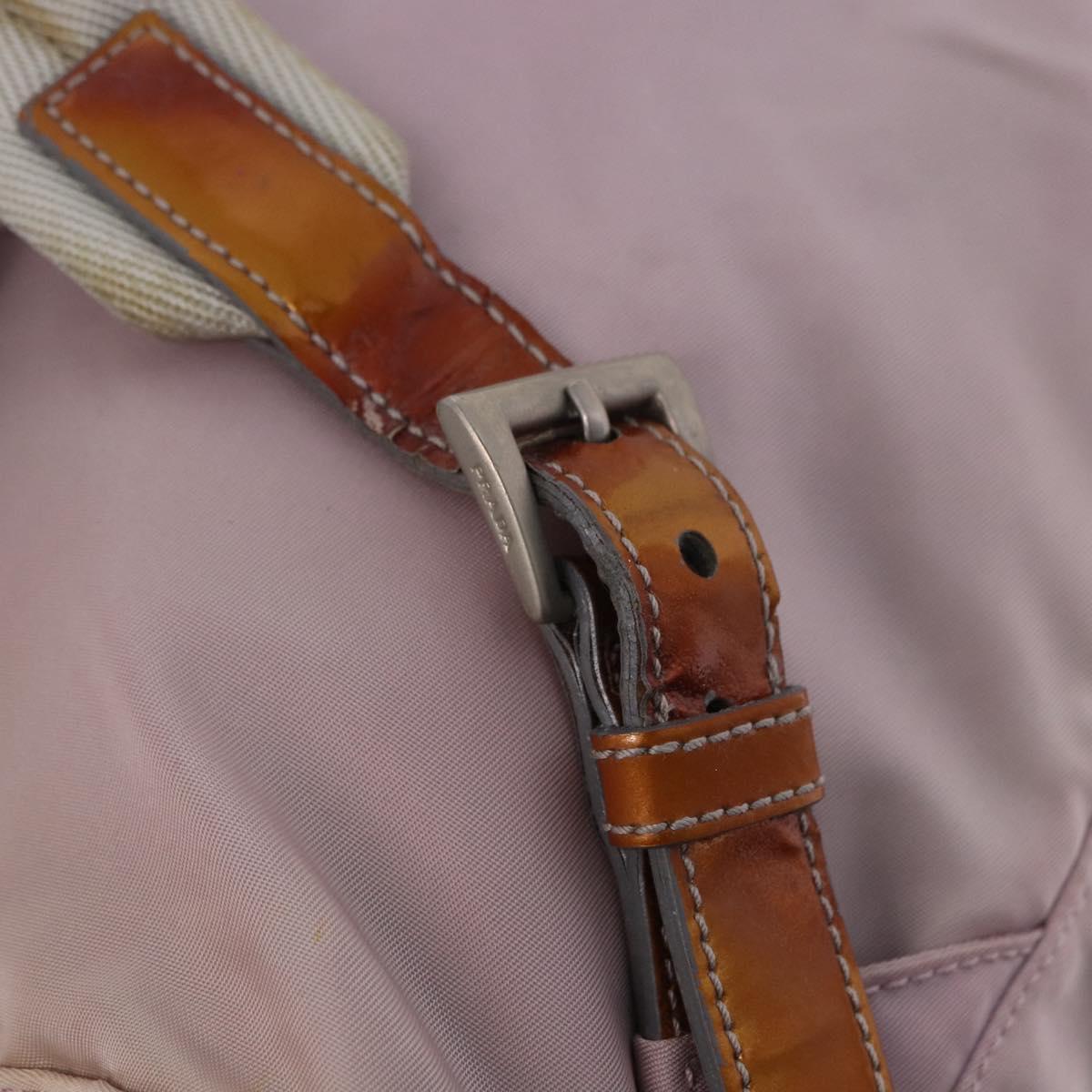 PRADA Backpack Nylon Pink Silver Auth 198471