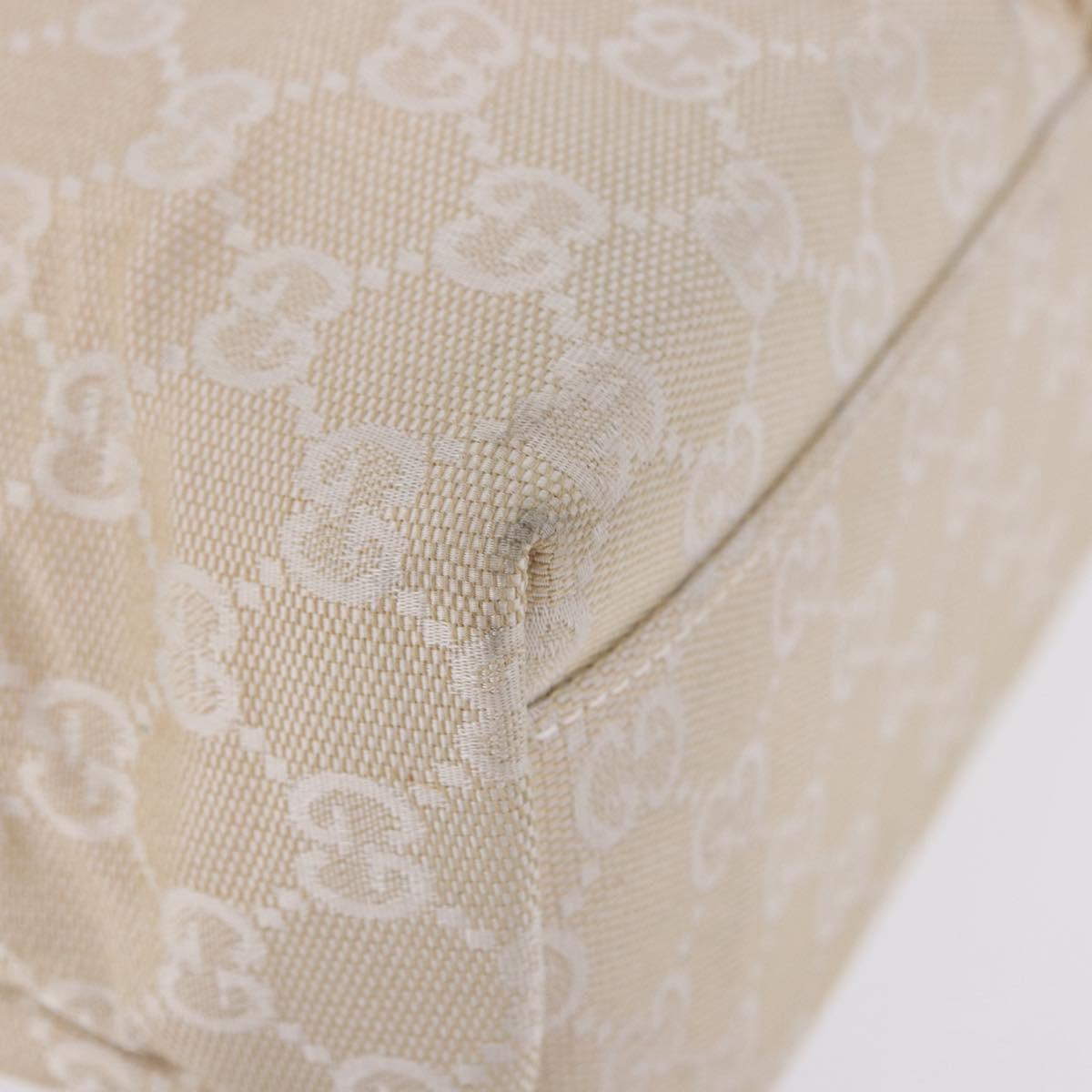 GUCCI GG Canvas Hand Bag Beige Silver 002 1080 Auth 198481