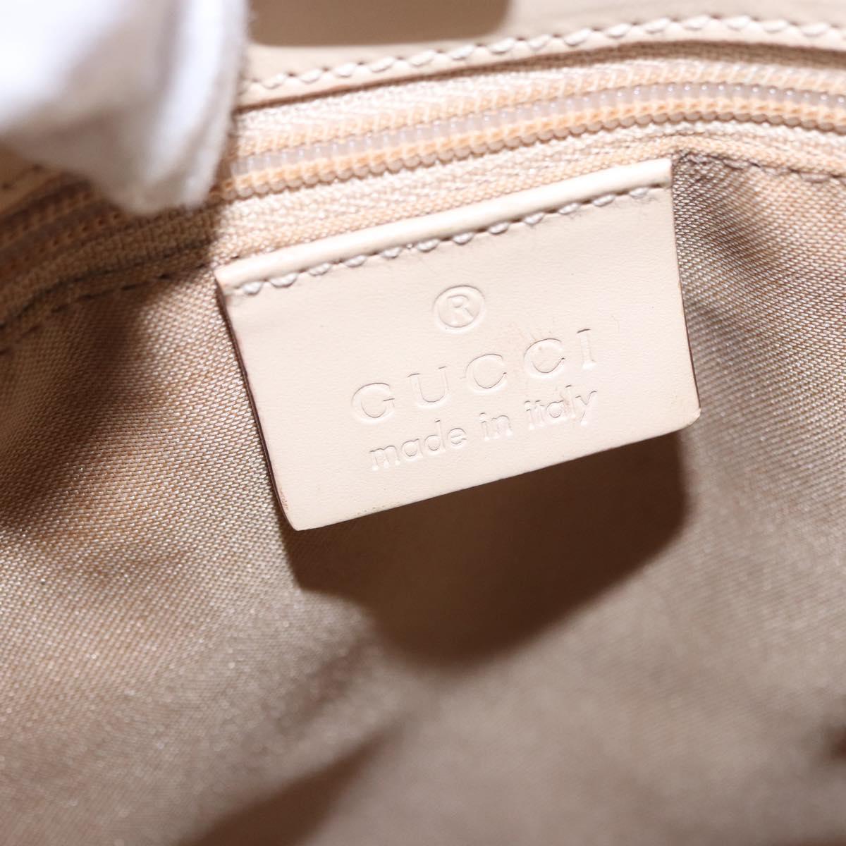 GUCCI GG Canvas Hand Bag Beige Silver 002 1080 Auth 198481