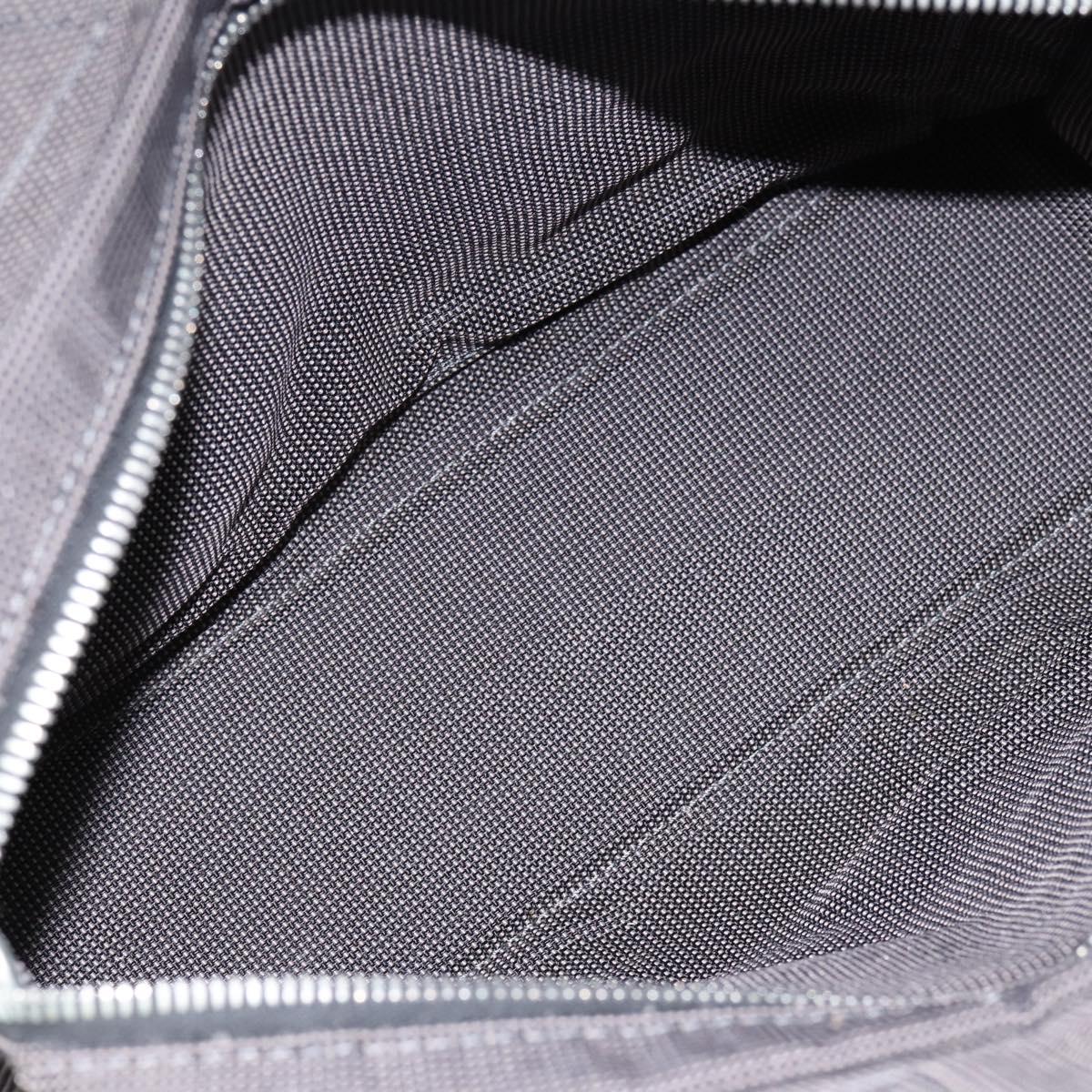 HERMES Her Line PM Hand Bag Canvas Gray Silver Auth 198484A