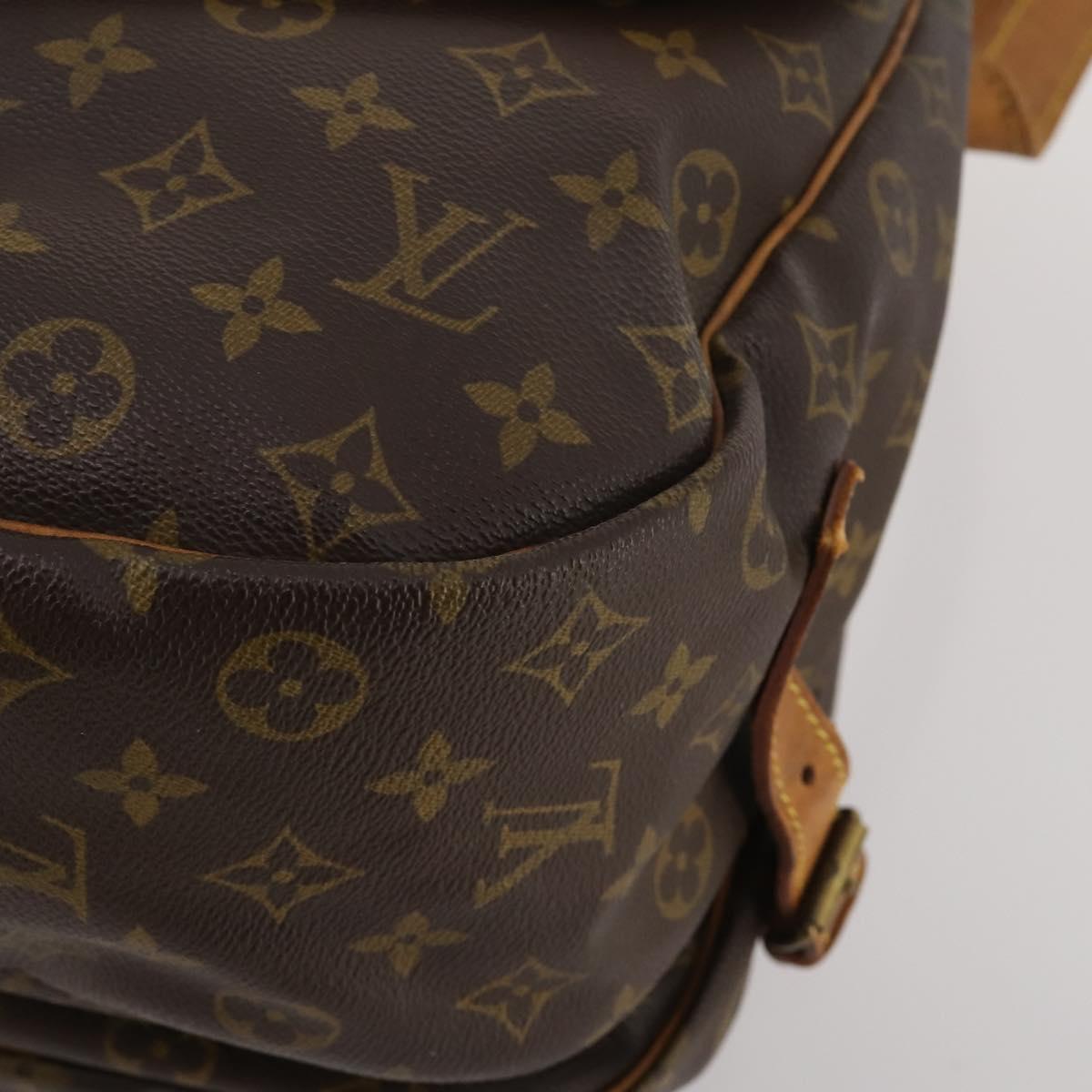 LOUIS VUITTON Monogram Saumur 35 Shoulder Bag M42254 LV Auth 198486