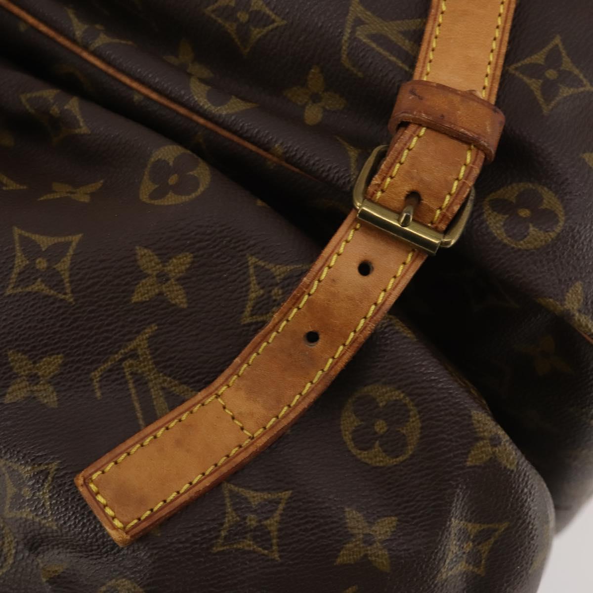 LOUIS VUITTON Monogram Saumur 35 Shoulder Bag M42254 LV Auth 198486