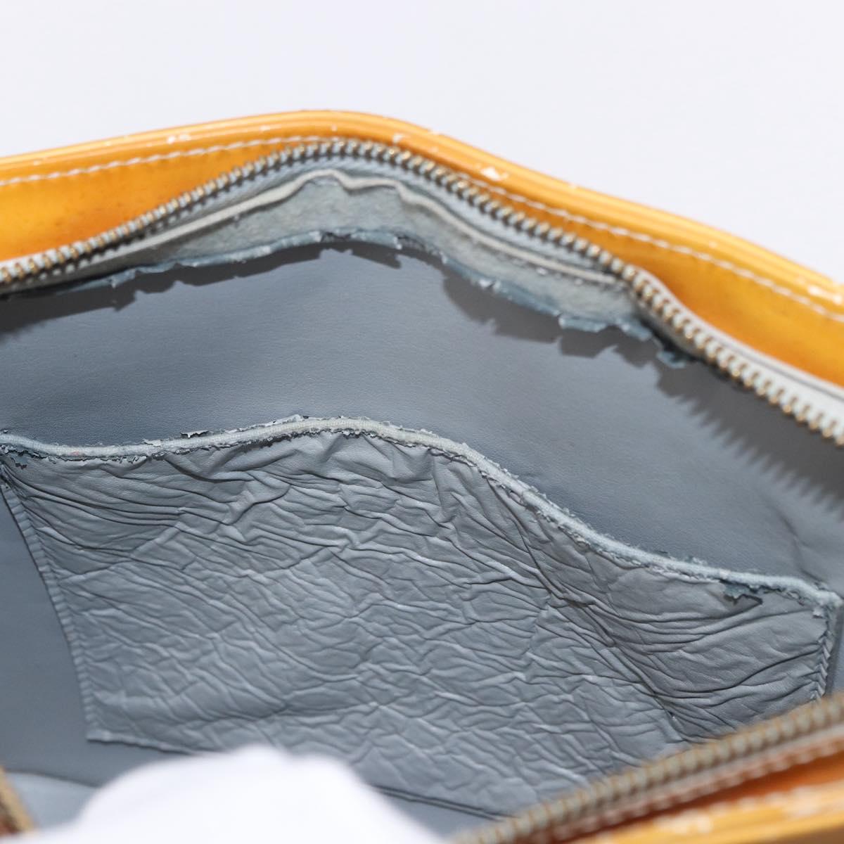 LOUIS VUITTON Monogram Vernis Houston Hand Bag Gris M91053 LV Auth 198502
