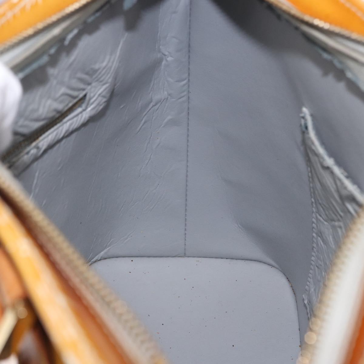 LOUIS VUITTON Monogram Vernis Houston Hand Bag Gris M91053 LV Auth 198502