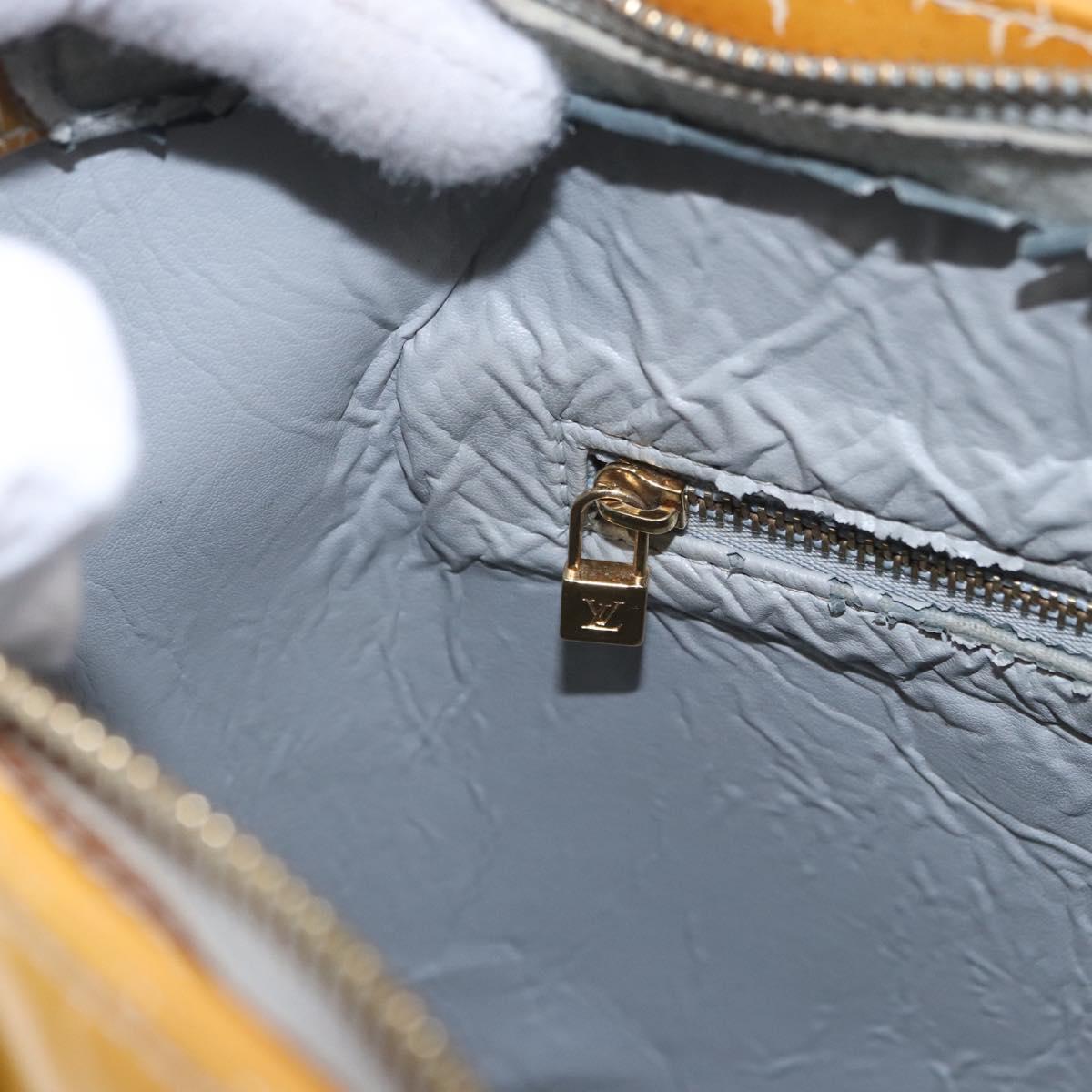 LOUIS VUITTON Monogram Vernis Houston Hand Bag Gris M91053 LV Auth 198502