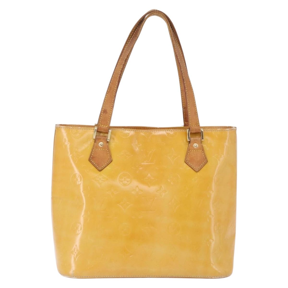 LOUIS VUITTON Monogram Vernis Houston Hand Bag Gris M91053 LV Auth 198502