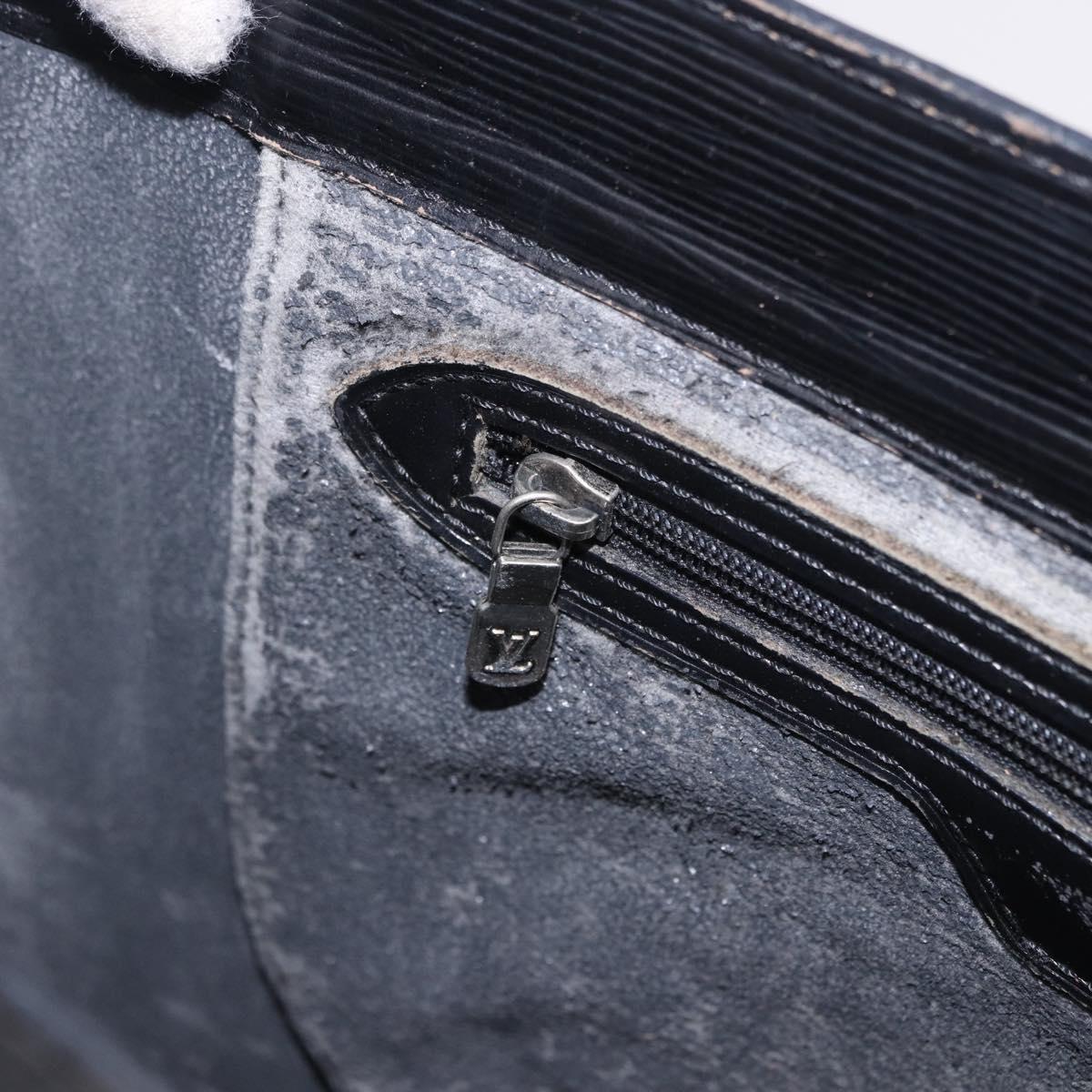 LOUIS VUITTON Epi Sac Plat Hand Bag Black M59082 LV Auth 198504