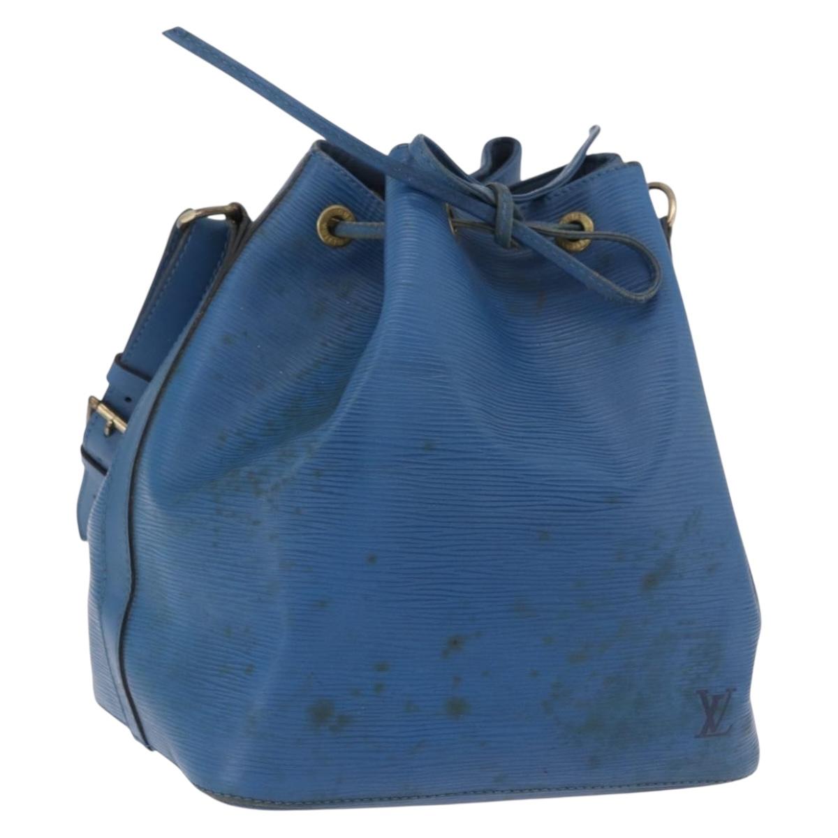 LOUIS VUITTON Epi Petit Noe Shoulder Bag Blue M44105 LV Auth 198514