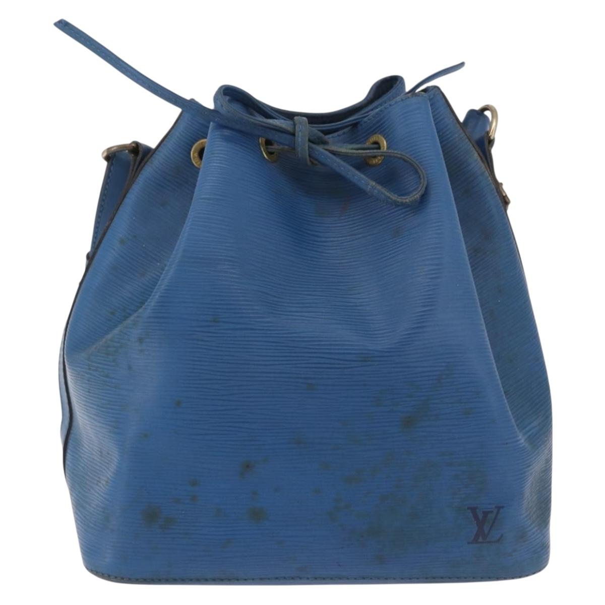 LOUIS VUITTON Epi Petit Noe Shoulder Bag Blue M44105 LV Auth 198514