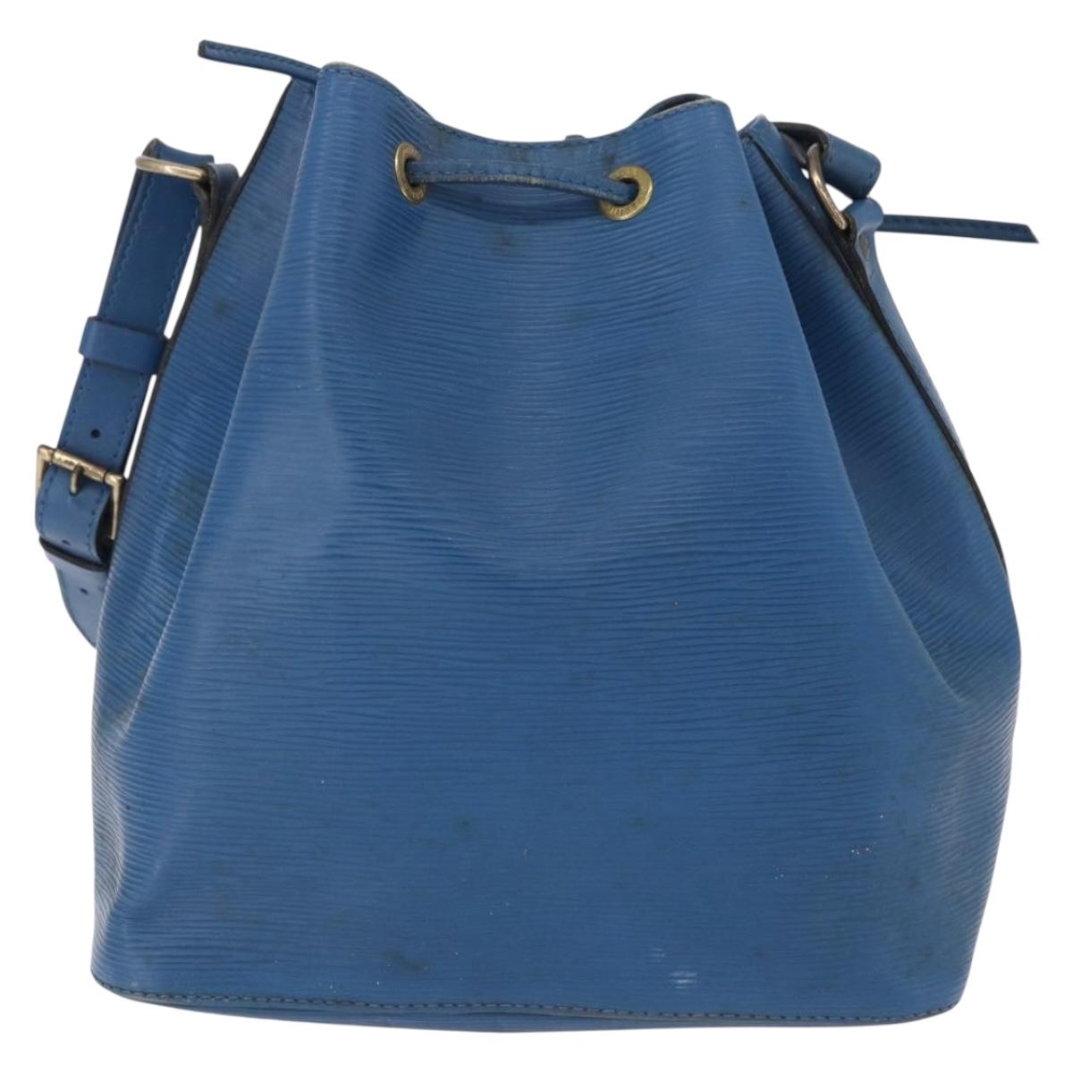 LOUIS VUITTON Epi Petit Noe Shoulder Bag Blue M44105 LV Auth 198514