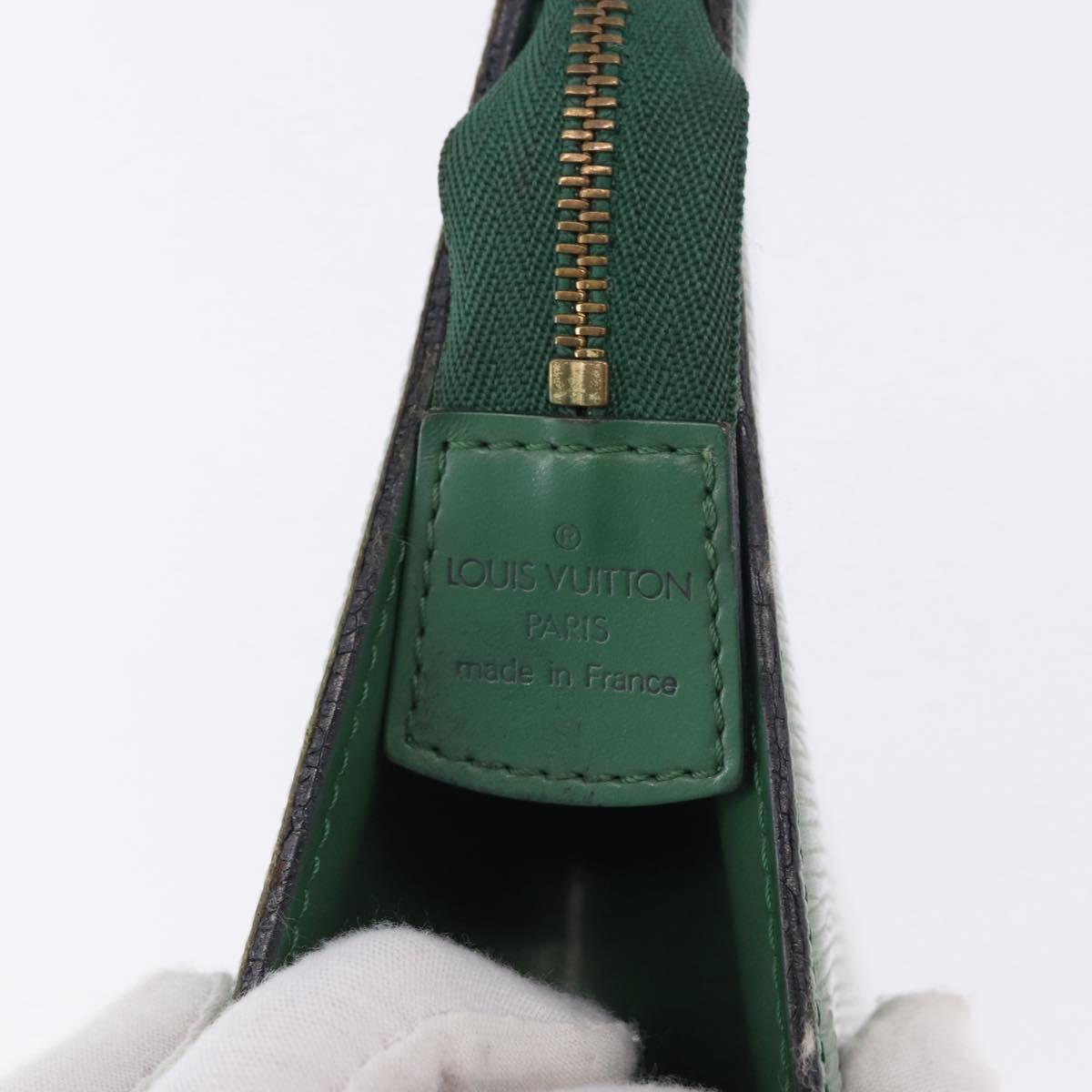 LOUIS VUITTON Epi Montaigne 27 Clutch Bag Green M52654 LV Auth 198520