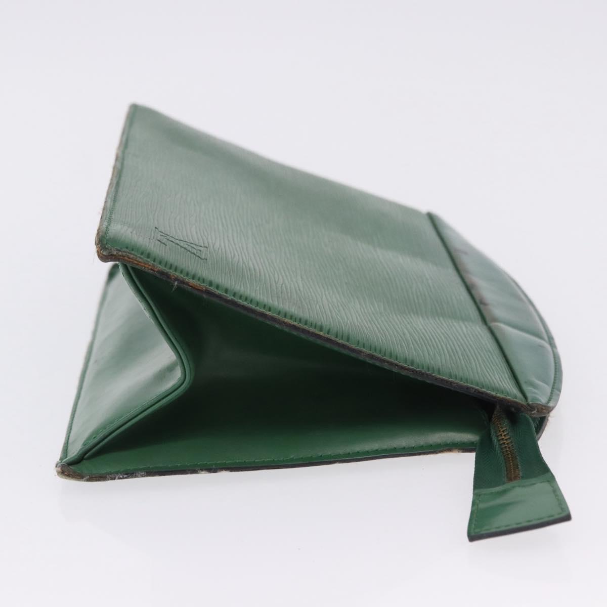 LOUIS VUITTON Epi Montaigne 27 Clutch Bag Green M52654 LV Auth 198520
