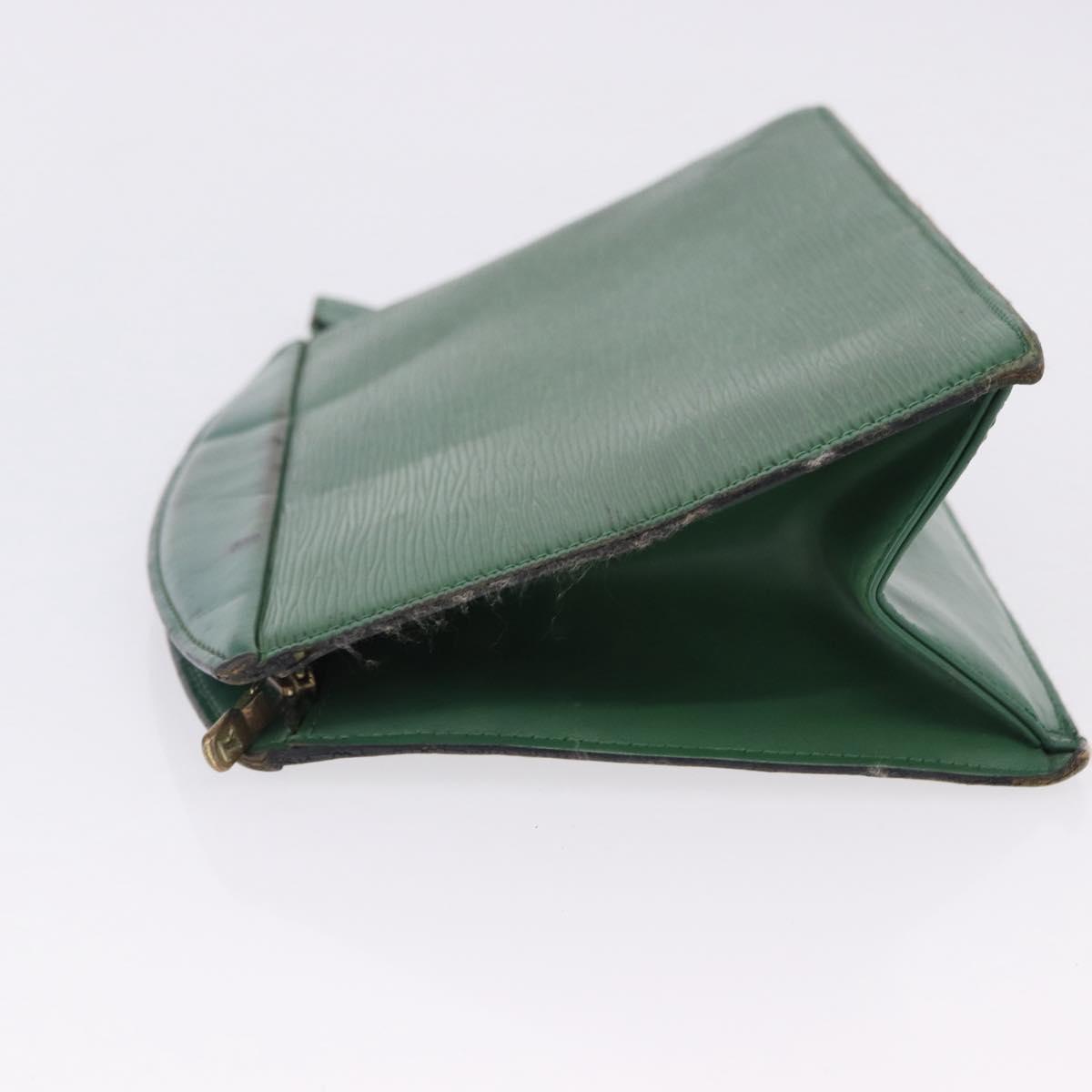 LOUIS VUITTON Epi Montaigne 27 Clutch Bag Green M52654 LV Auth 198520
