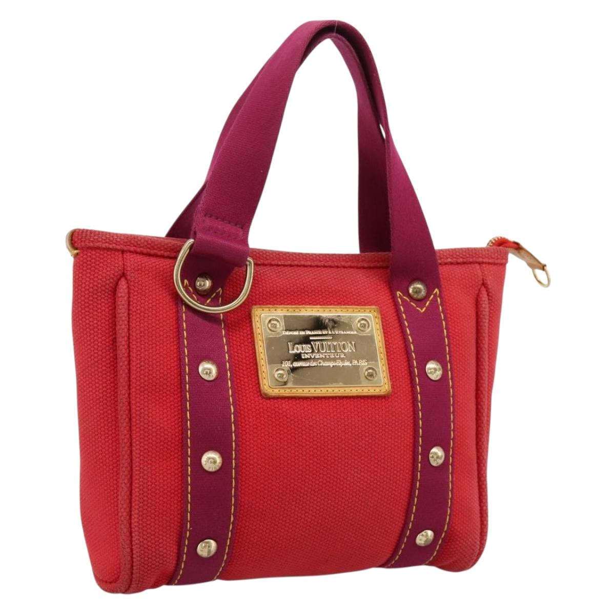 LOUIS VUITTON Antigua Cabas PM Tote Bag Rouge M40037 LV Auth 198522A