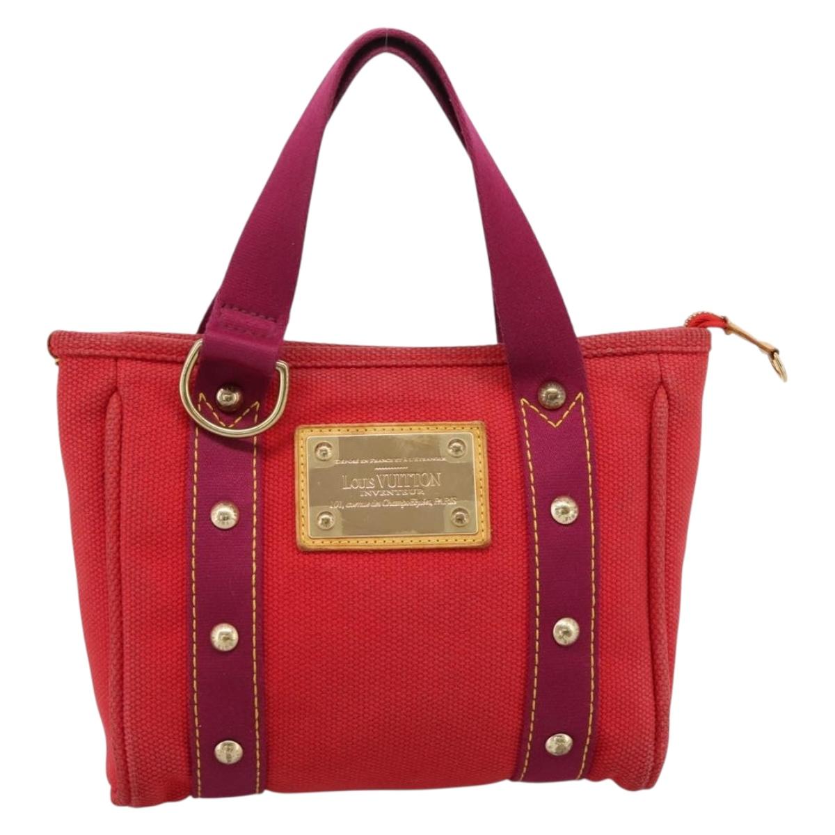 LOUIS VUITTON Antigua Cabas PM Tote Bag Rouge M40037 LV Auth 198522A
