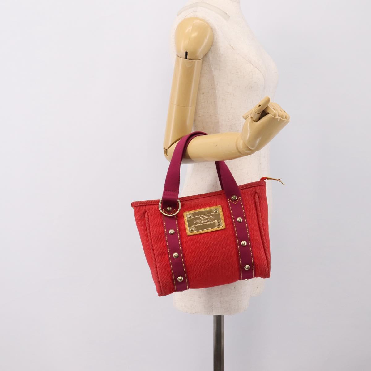LOUIS VUITTON Antigua Cabas PM Tote Bag Rouge M40037 LV Auth 198522A