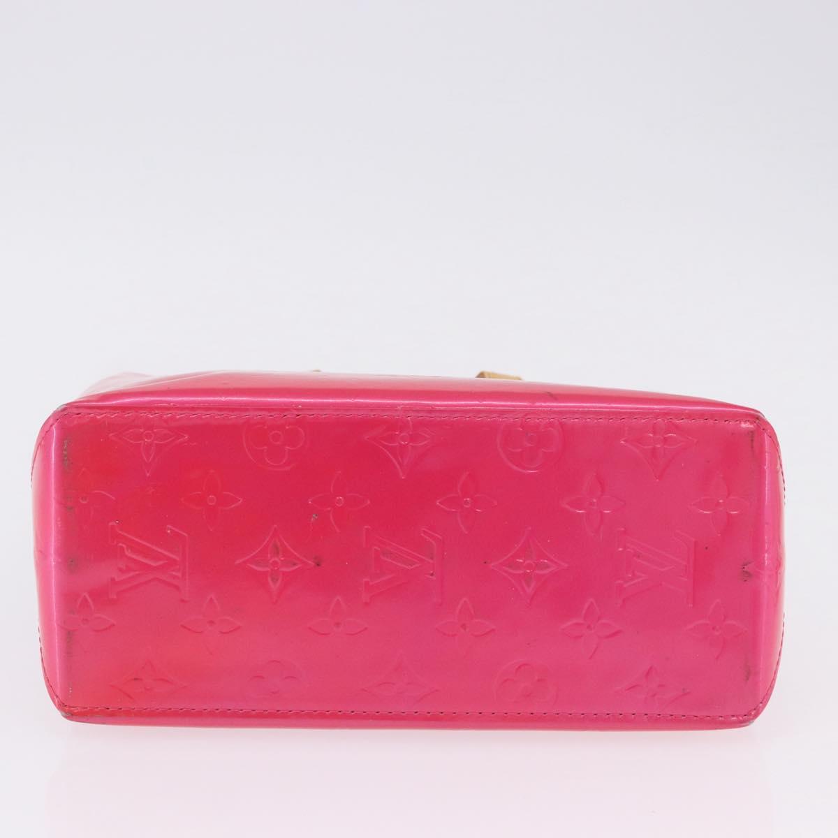 LOUIS VUITTON Monogram Vernis Reade PM Hand Bag Fuchsia Pink M91221 Auth 198531