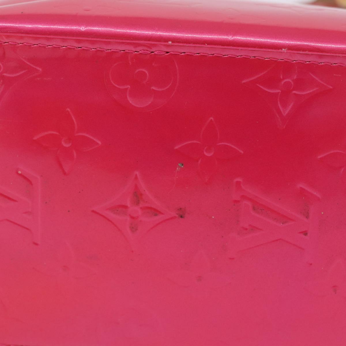 LOUIS VUITTON Monogram Vernis Reade PM Hand Bag Fuchsia Pink M91221 Auth 198531