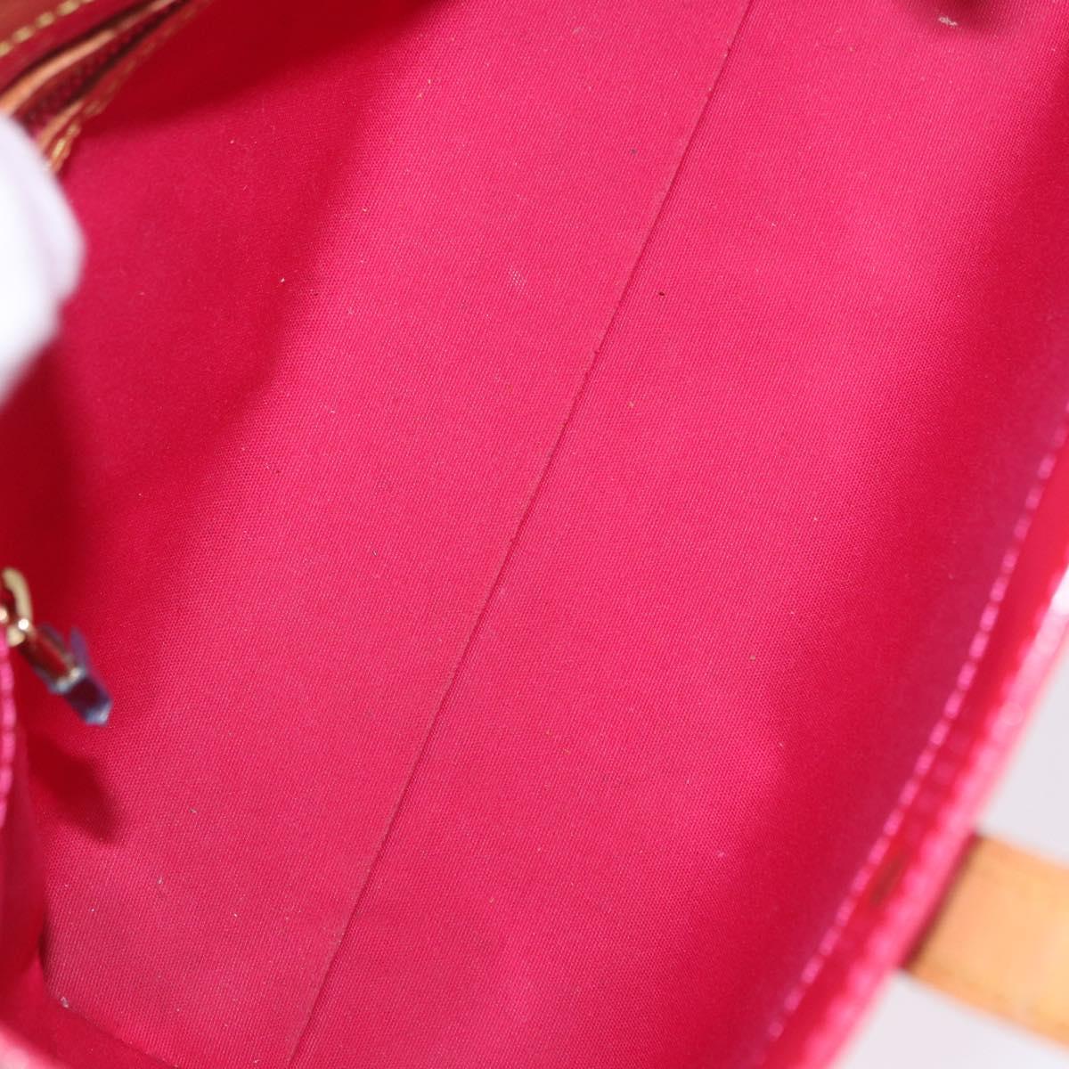 LOUIS VUITTON Monogram Vernis Reade PM Hand Bag Fuchsia Pink M91221 Auth 198531