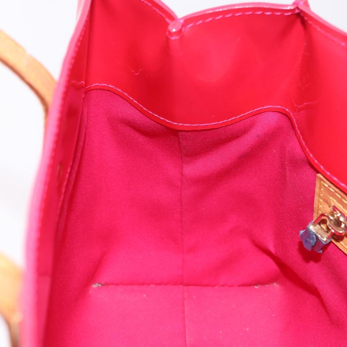 LOUIS VUITTON Monogram Vernis Reade PM Hand Bag Fuchsia Pink M91221 Auth 198531
