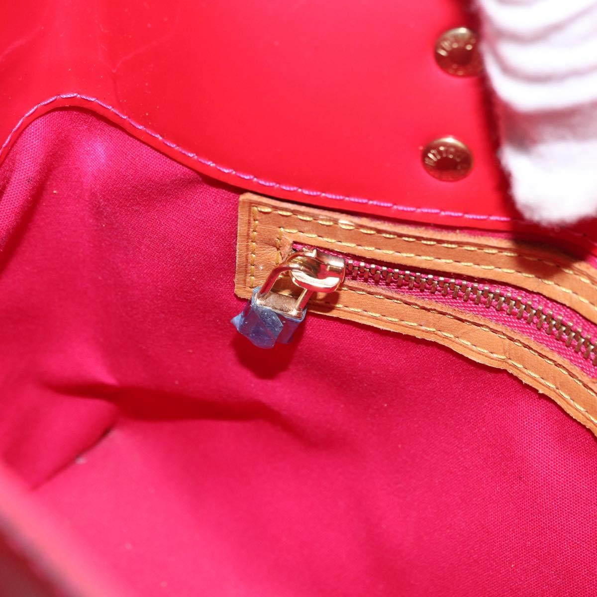 LOUIS VUITTON Monogram Vernis Reade PM Hand Bag Fuchsia Pink M91221 Auth 198531
