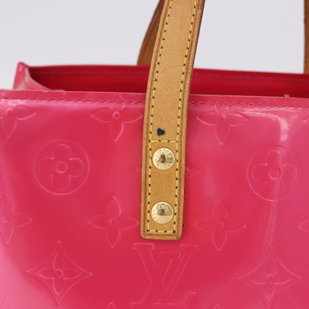 LOUIS VUITTON Monogram Vernis Reade PM Hand Bag Fuchsia Pink M91221 Auth 198531