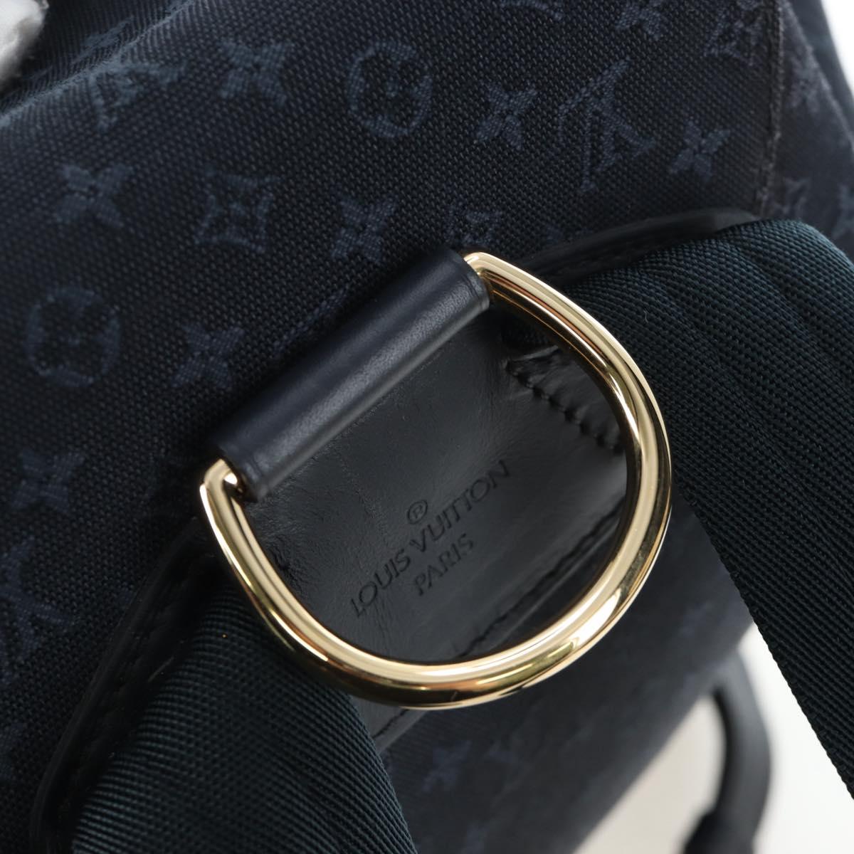 LOUIS VUITTON Monogram Mini Montsouris GM Backpack TST Blue M92455 Auth 198542V