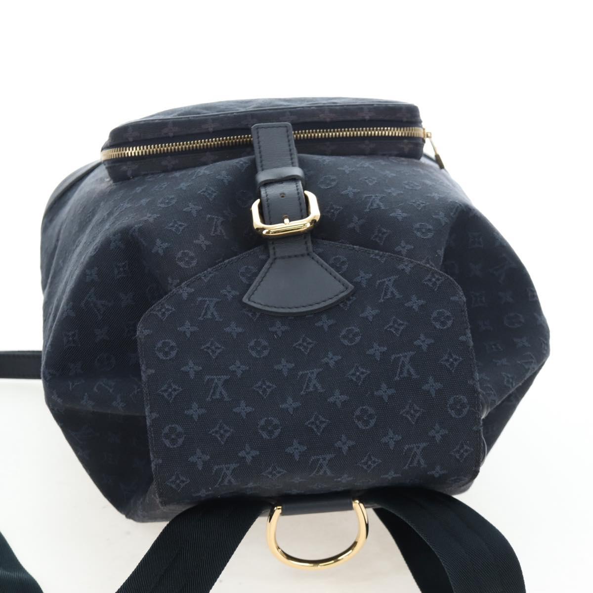 LOUIS VUITTON Monogram Mini Montsouris GM Backpack TST Blue M92455 Auth 198542V