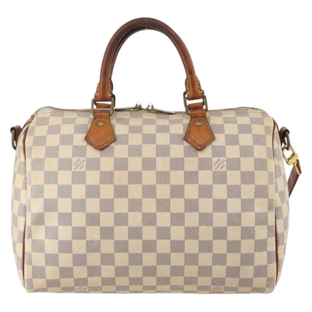 LOUIS VUITTON Damier Azur Speedy Bandouliere 30 Bag 2way N41052 LV Auth 198546