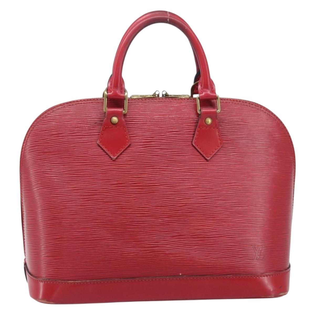 LOUIS VUITTON Epi Alma Hand Bag Castilian Red M52147 LV Auth 198548