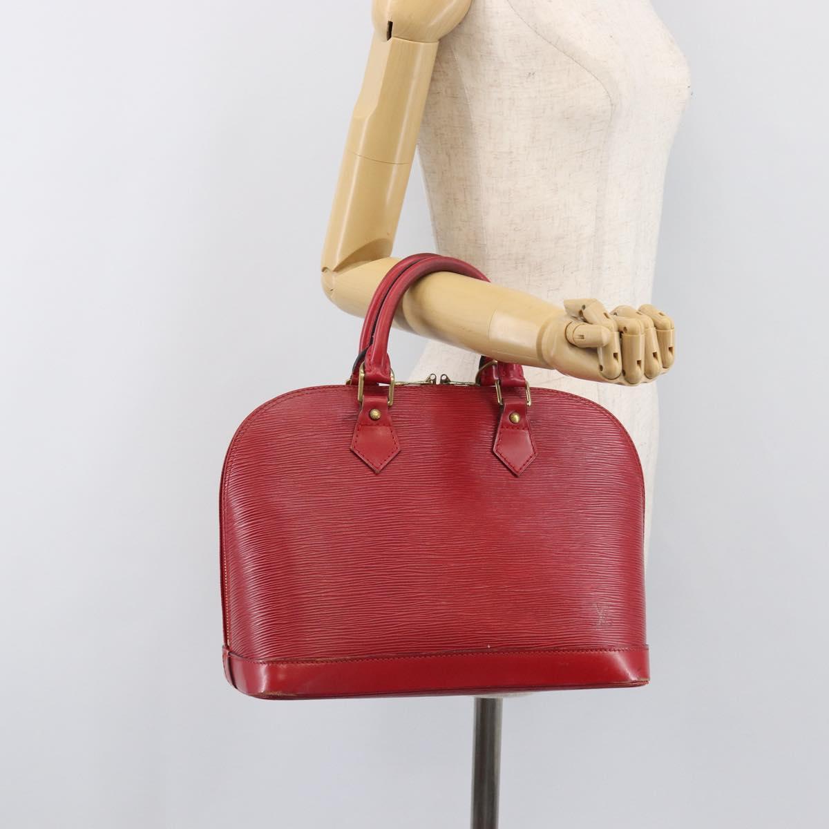 LOUIS VUITTON Epi Alma Hand Bag Castilian Red M52147 LV Auth 198548