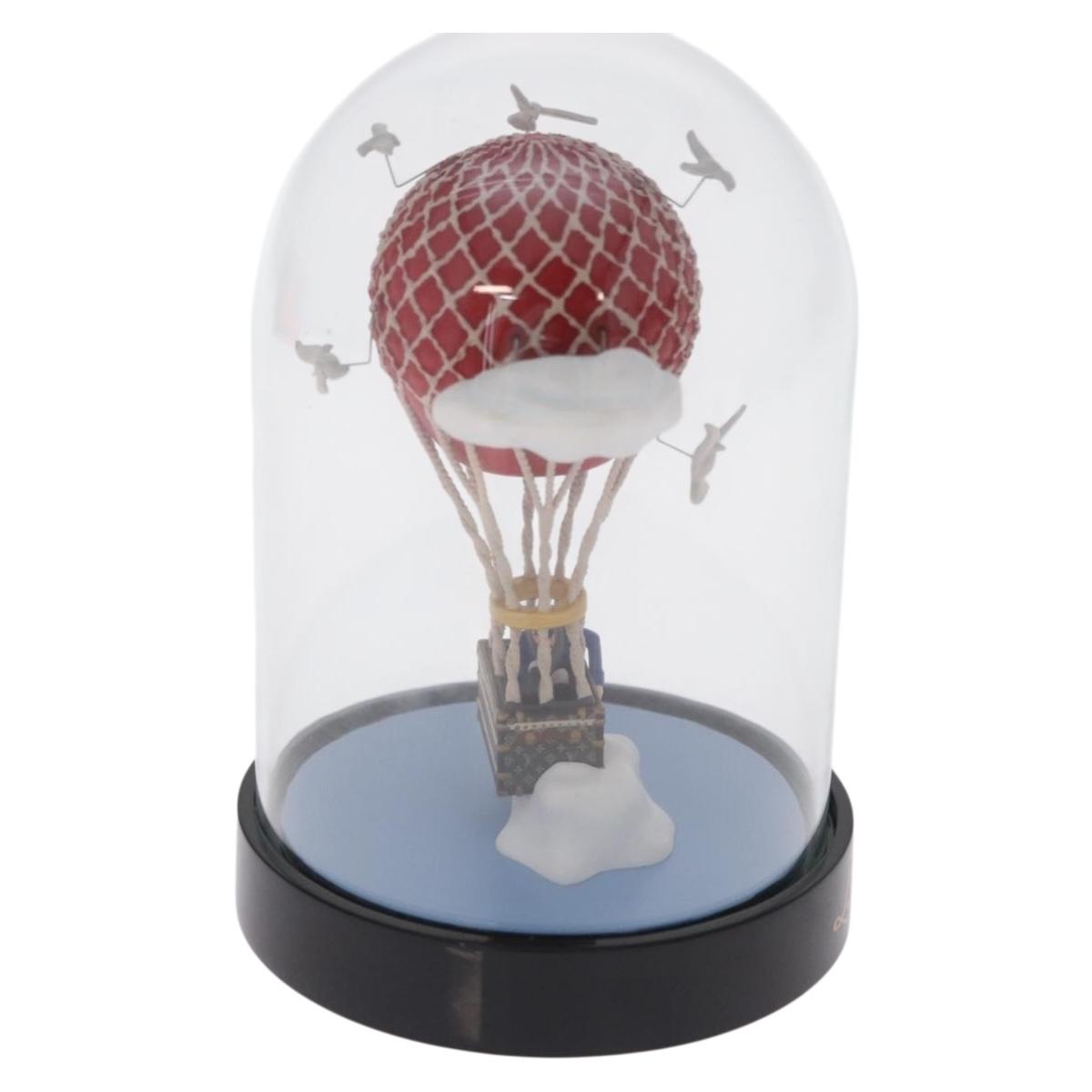LOUIS VUITTON Balloon Snow Globe Glass VIP Only Clear Red LV Auth 198549A