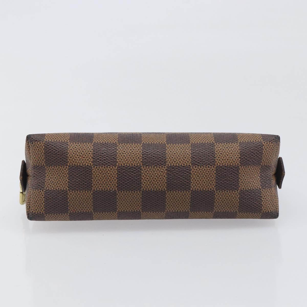 LOUIS VUITTON Damier Ebene Pochette Cosmetic PM Pouch N47516 LV Auth 198553