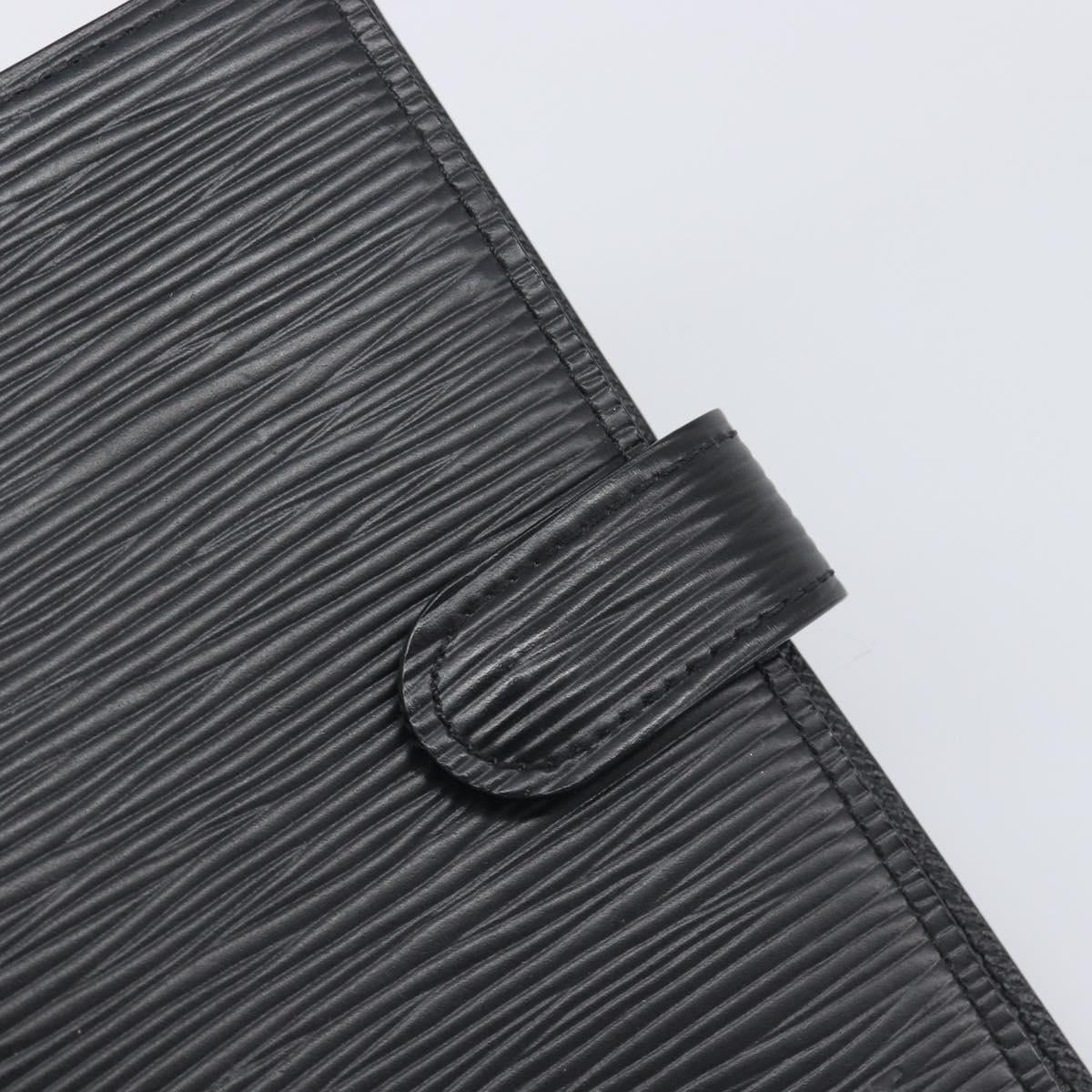 LOUIS VUITTON Epi Agenda PM Day Planner Cover Black R20052 LV Auth 198564A