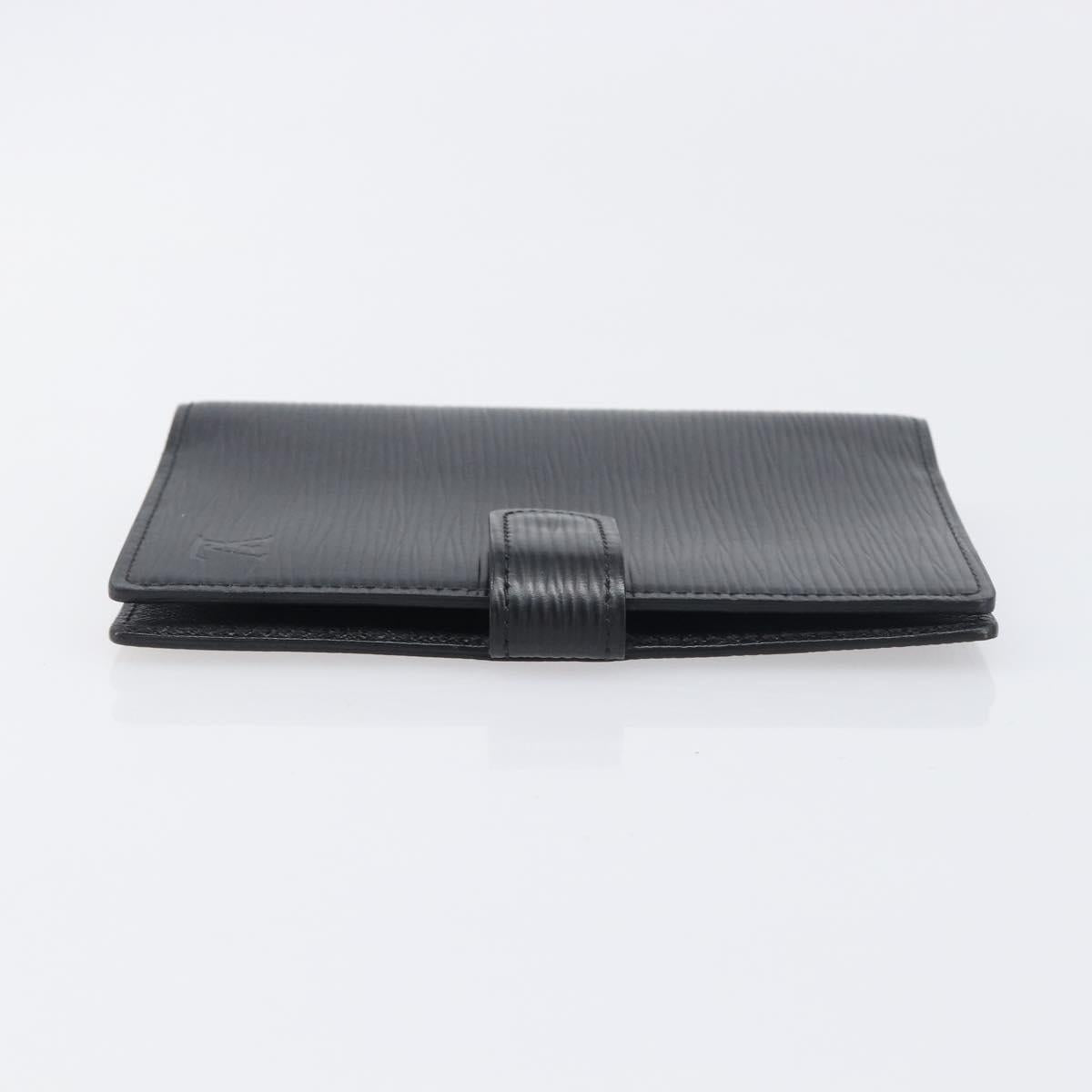 LOUIS VUITTON Epi Agenda PM Day Planner Cover Black R20052 LV Auth 198564A