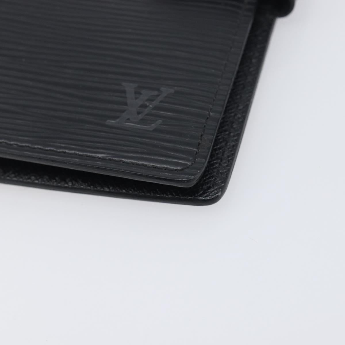 LOUIS VUITTON Epi Agenda PM Day Planner Cover Black R20052 LV Auth 198564A
