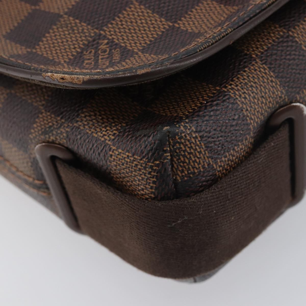 LOUIS VUITTON Damier Ebene Brooklyn PM Shoulder Bag N51210 LV Auth 198568