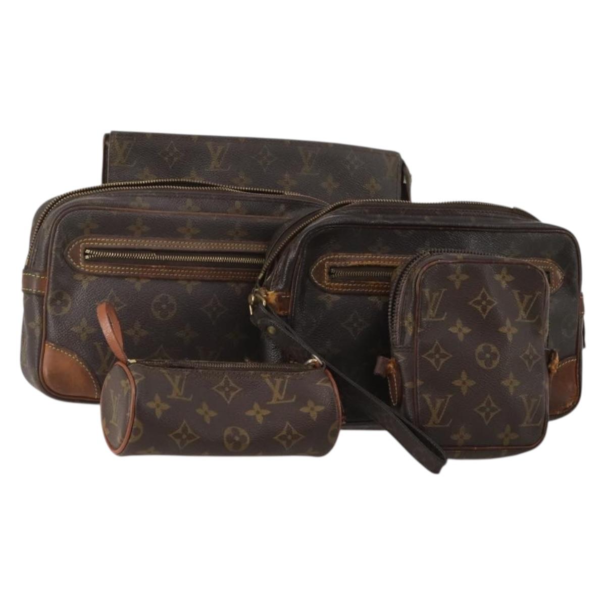 LOUIS VUITTON Monogram Clutch Bag 5 Set LV Auth 198574